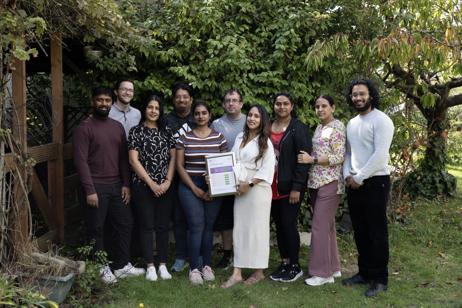Parvy Homes care team standing together outdoors